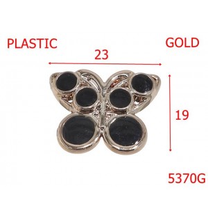 5370G/Ornament Plastic Metalizat-23X19-mm-plastic--gold-----
