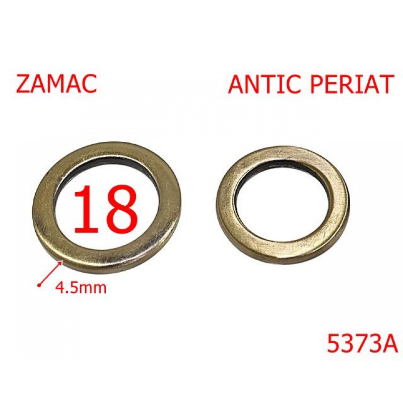 5373A/Inel Rotund Pentru Marochinarie Si Incaltaminte-18-mm-zamac-4.5-antic periat-4H4