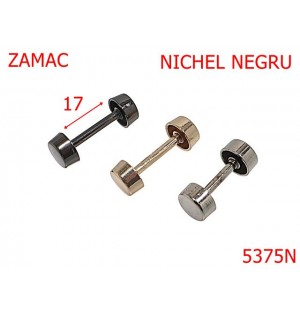 5375N/Gantera Ornamentala Pentru Marochinarie Si Incaltaminte-17-mm-zamac--nichel negru-----