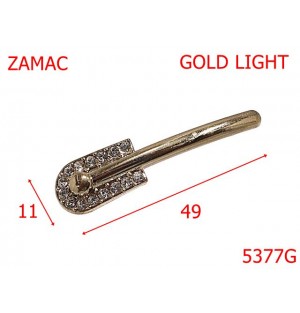 5377G/Ornament Cu Strass Pentru Pielarie -49X11-mm-zamac--gold light-----