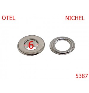 5387/Ochet Plat Pentru Marochinarie-6-mm-otel--nichel-----