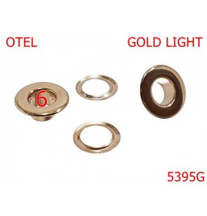 5395G/Ochet Plat Pentru Marochinarie-6-mm-otel--gold light-----