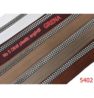 5402/Fermoar Plastic Dinti Argintii  Injectati-NO5----grena -----