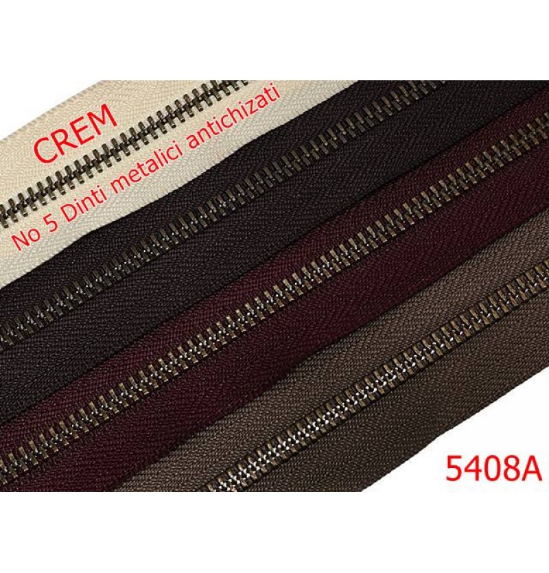 5408A/Fermoar Dinti Antic  Metalici-NO5----crem-----