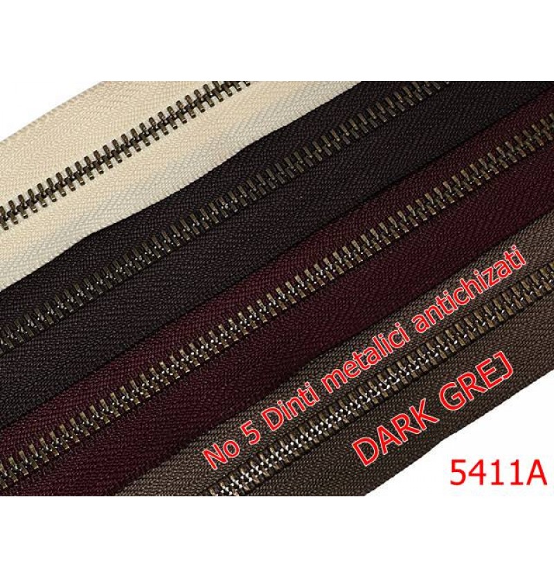 5411A/Fermoar Dinti Antic  Metalici-NO5----dark grej-----