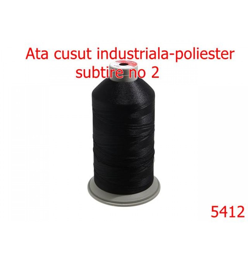 5412/Ata De Cusut Industriala-SUBTIRE-mm---negru-----