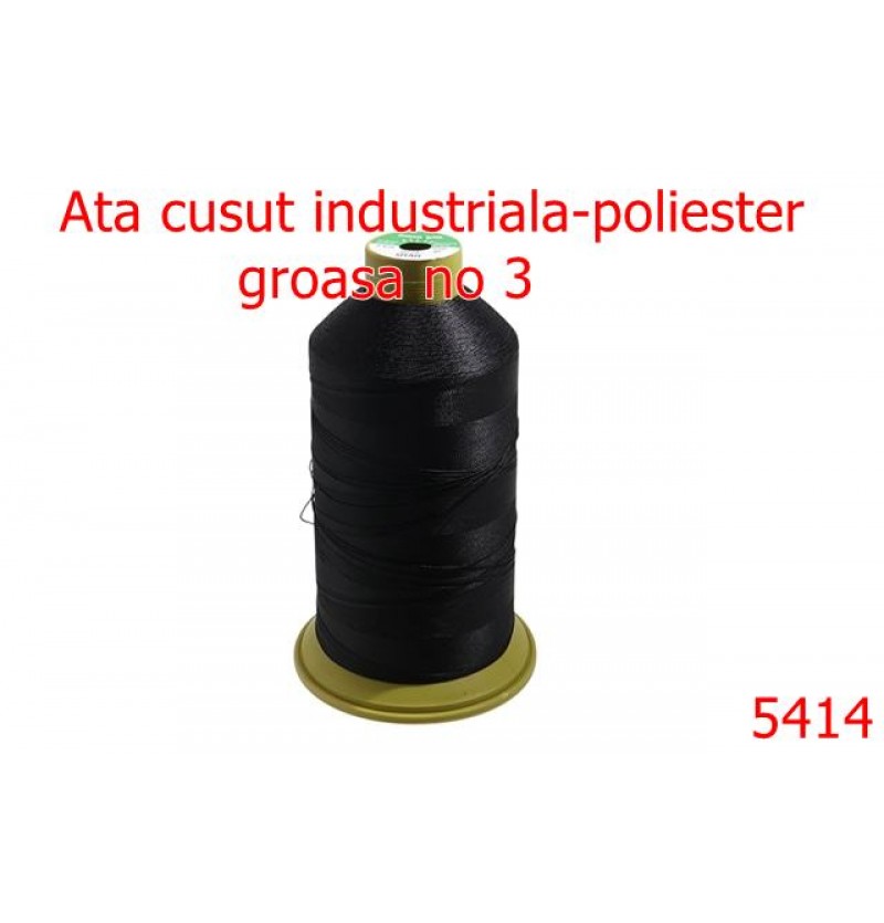 5414/Ata De Cusut Industriala-GROASA-mm---negru-----