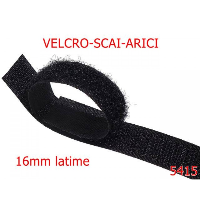 5415/Velcro Scai Arici -16-mm-poliester--negru-----