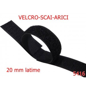 5416/Velcro Scai Arici -20-mm-poliester--negru-----