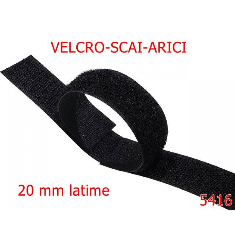 5416/Velcro Scai Arici -20-mm-poliester--negru-----