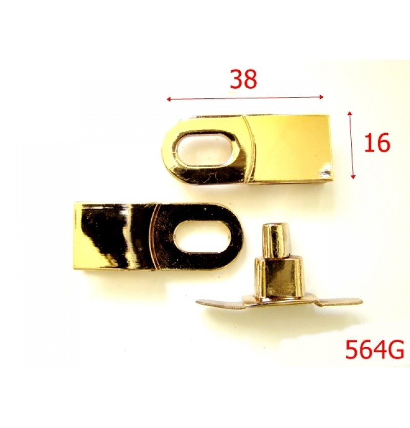 564G/INCHIZATOARE 3 ELEMENTE  GOLD-38x16-mm---gold-----H40