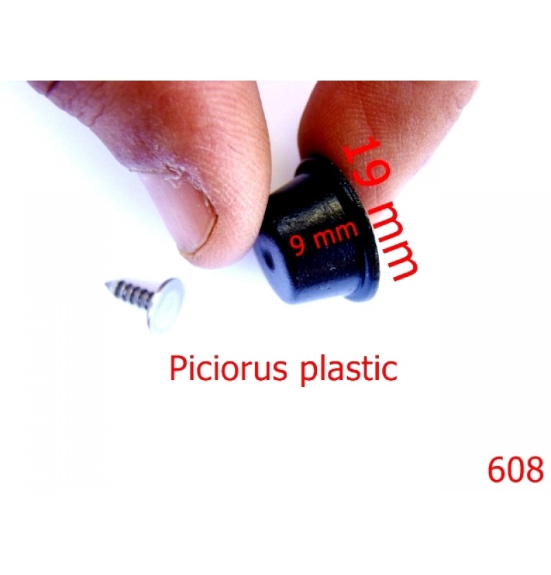 608/PICIORUS PLASTIC NEGRU 19MM-19-mm---negru---4G4--N8