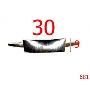 681/ORNAMENT ZAMAK  3 CM-30X9-mm---nichel-15A6-15A7----
