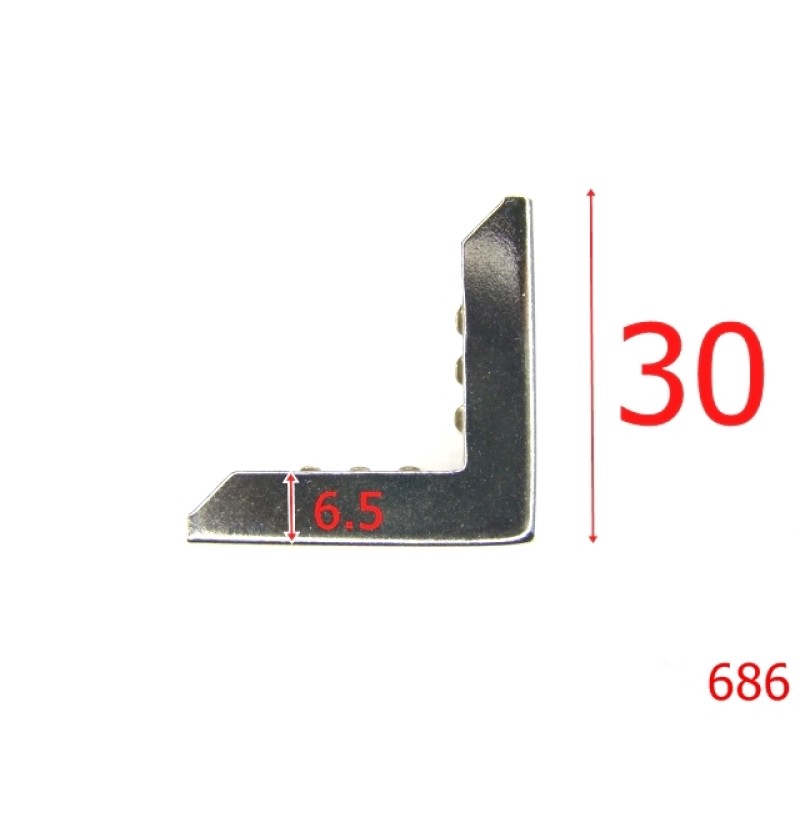 686/COLTAR METALIC 3 CM-30X30-mm---nichel---3E8--L35 686/COLTAR METALIC 3 CM-30X30-mm---nichel---3E8--L35