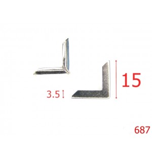 687/COLTAR METALIC 1.5 CM-15X15-mm---NICHEL-3D8--F27