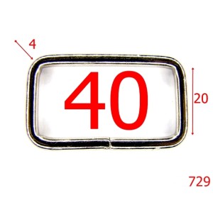 729/INEL DREPTUNGHIULAR 40MM-40-mm-4-nichel-3K6-4A8-3i6-4A8-3J7-3G8-3i5-3G6-3J4--F5