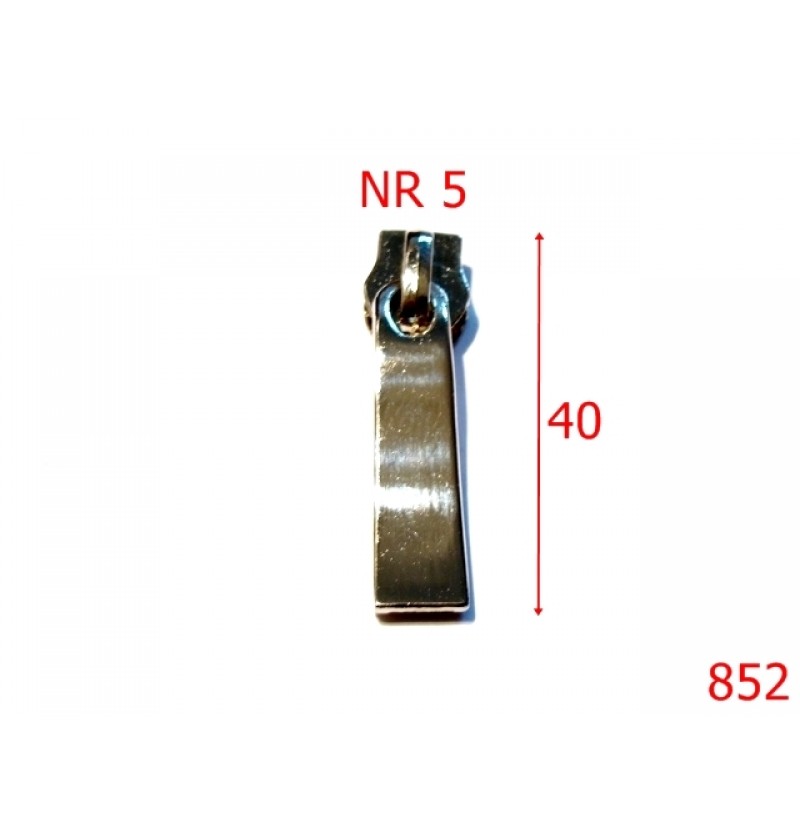 852/CURSOR FERMOAR PLASTIC NR 5-Nr 5-mm---nichel-----