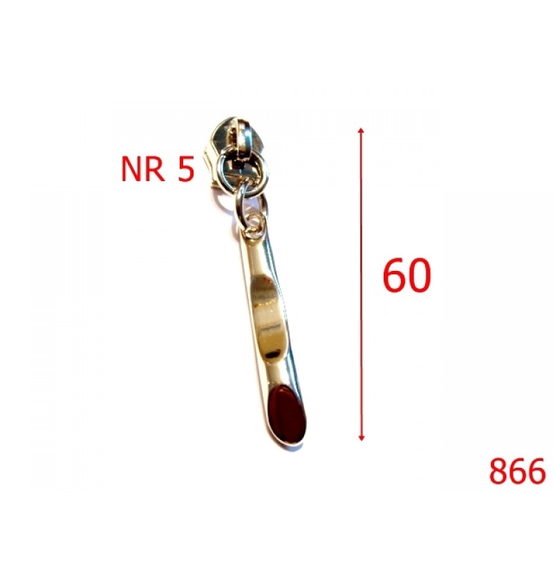 866/CURSOR FERMOAR PLASTIC NR 5-Nr 5-mm---NICHEL---