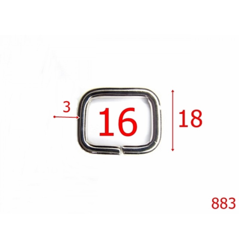 883/INEL DREPTUNGHIULAR 16MM-16-mm-3-nichel---3H5-2E2-3H4--H17